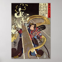 Man Confronting Fox Goddess Apparition Posters