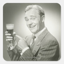 Man Drinking Stickers