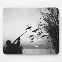 Man Duck Hunting Mouse Pads
