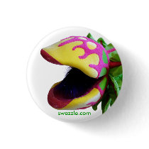 Man Eating Plant Button by Swazzle Man Eating Plant Button