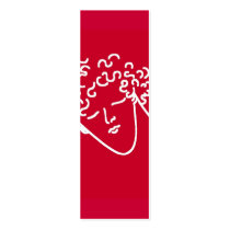 Man face red and white business cards by Annaart Man face red and white business cards