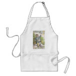 Man Fishing in Lightning Storm Aprons