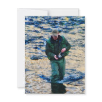 Man Fishing Personalized Invites