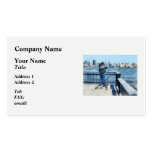 Man Fishing Off Hoboken Pier Business Card Template