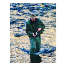 Man Fishing Personalized Invites