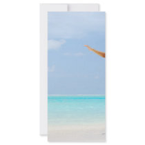 man getting ready to go snorkeling in a tropical i rack card template