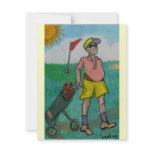 Man Golf Custom Invitations