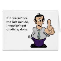 Man Holding Finger Up Card