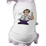 Man Holding Finger Up Dog T Shirt