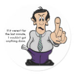 Man Holding Finger Up Sticker