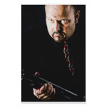 man holding gun stationary stationery design