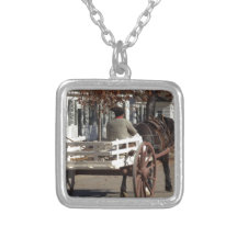 Man, Horse and Wagon Colonial Williamsburg Pendant