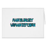man hungry greeting card