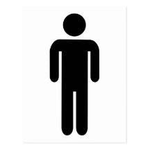 Man icon post card