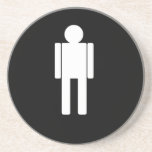 Man-illustration271 MAN CARTOON BATHROOM DOOR SIGN coasters