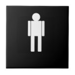 Man-illustration271 MAN CARTOON BATHROOM DOOR SIGN tiles