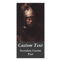 Man in a Golden Helmet Customized Photo Card