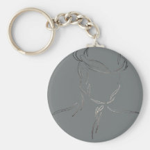 Man in a Hat 2 - CricketDiane Abstract Art Key Chain