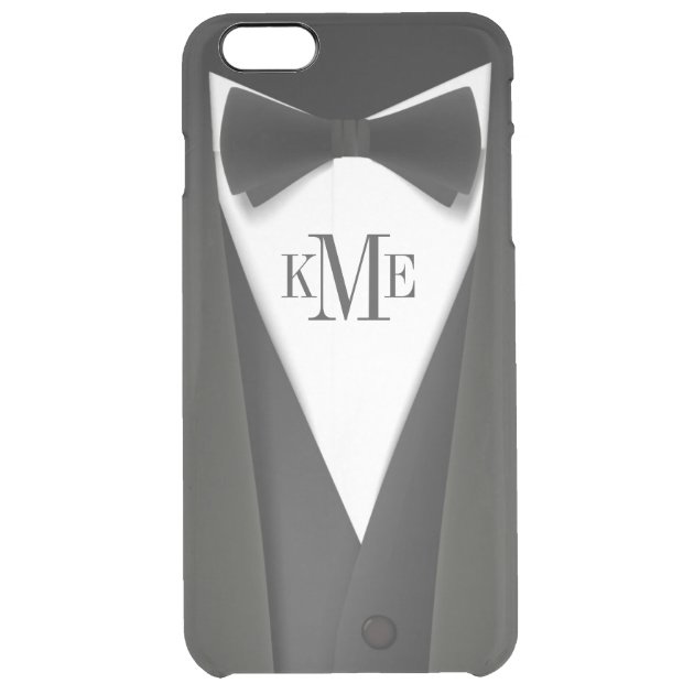 Man in Black Tuxedo Suit - Stylish Manly Monogram Uncommon Clearlyâ„¢ Deflector iPhone 6 Plus Case-0