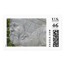 man in garden postage