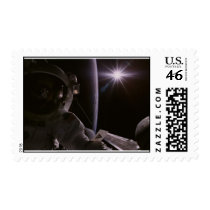 Man in space. postage by moxieann Man in space. postage