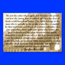 Man in the Arena ~Theodore Roosevelt Print