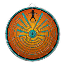 Man In The Maze Dartboard With Darts