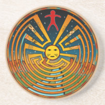 Man In The Maze Drink Coaster