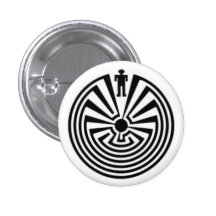 MAN in the MAZE Native HOPI Tohono O'odham Button