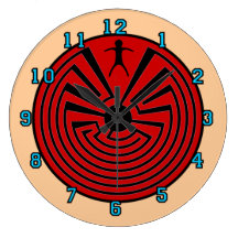 Man In The Maze Round Clocks