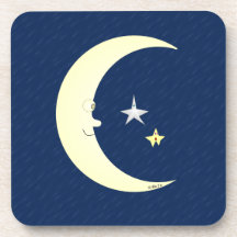 Man In The Moon Cork Coaster