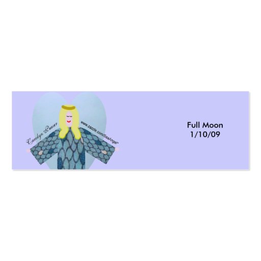 Man in The Moon, Mini Bookmarks Business Cards (back side)