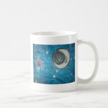 "Man in the Moon Seranades Venus" Barb Forristall Coffee Mug