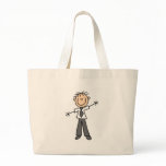 Man In Tie Stick Figure Bag