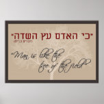 Man is like the tree of the field print