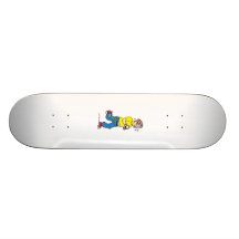 Man Jogging Skateboard