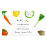 Man Juggling Vegetables Business Card Templates