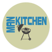 Man Kitchen Grill Stickers