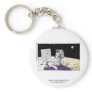 Man Lost On Moon Funny Keychain