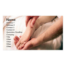 Man Massaging Male Foot Business Card Templates