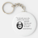 man, noblest of animals, Aristotle keychain