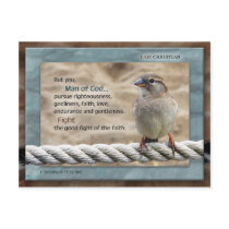 Man of God NIV Postcard by dollargrafix Man of God NIV Postcard