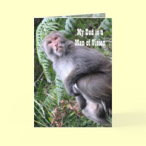 Man of Vision l Funny Monkey Card for Father/Him cards