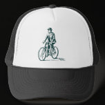 Man on a Bike - Dark Green hats