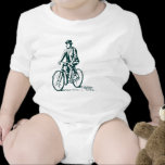 Man on a Bike - Dark Green t-shirts