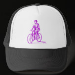 Man on a Bike - Purple hats