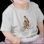 Man on a Bike - Walnut Brown t-shirts