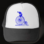 Man on a Penny Farthing - Blue hats
