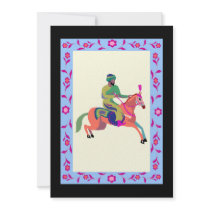 man on horse invitations