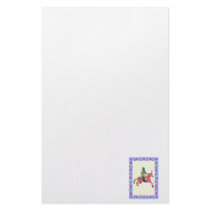 man on horse custom stationery